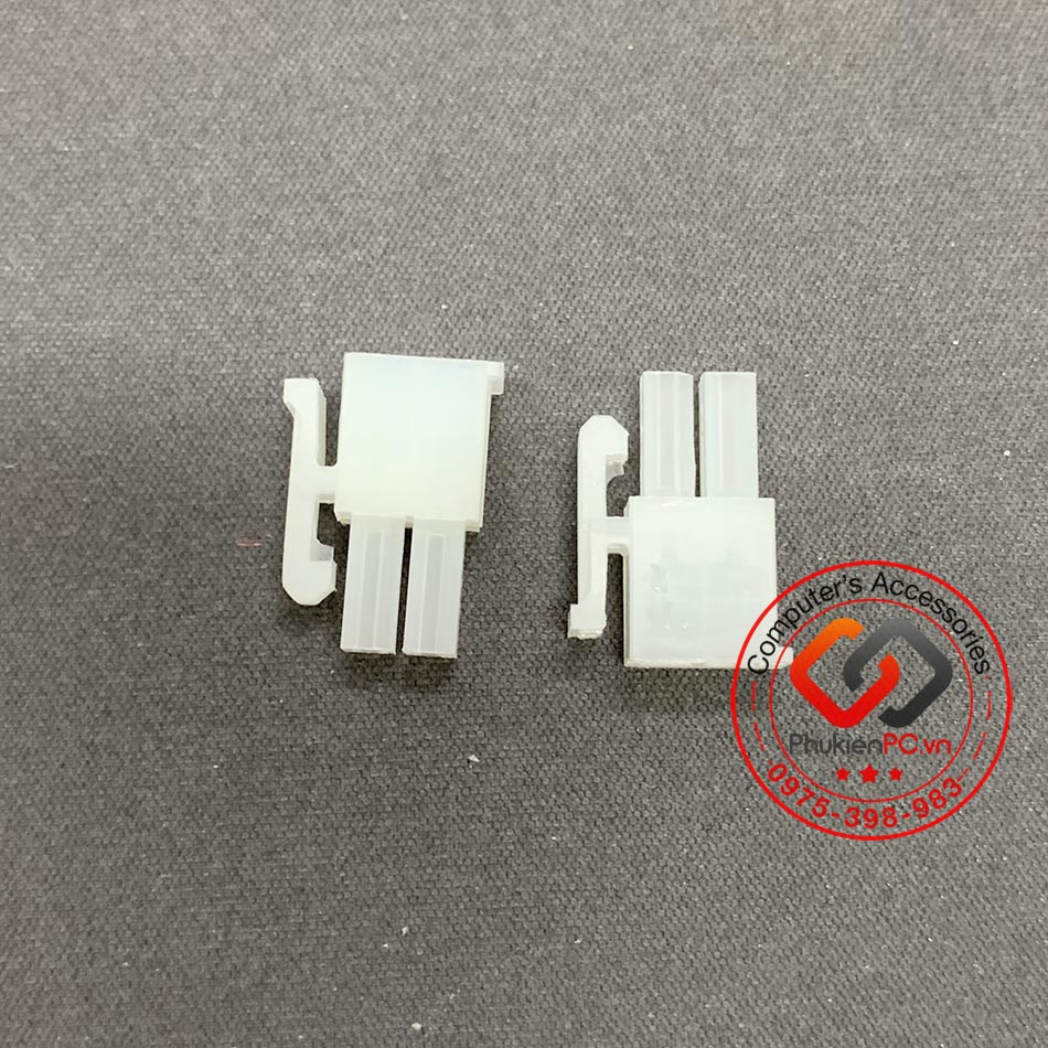 Đầu giắc nối 2Pin Đực, Cái kém Cos bấm dây. Tạo cáp nguồn nối dài Đực sang Cái cho SERVO ENCODER máy công nghiệp điện tử