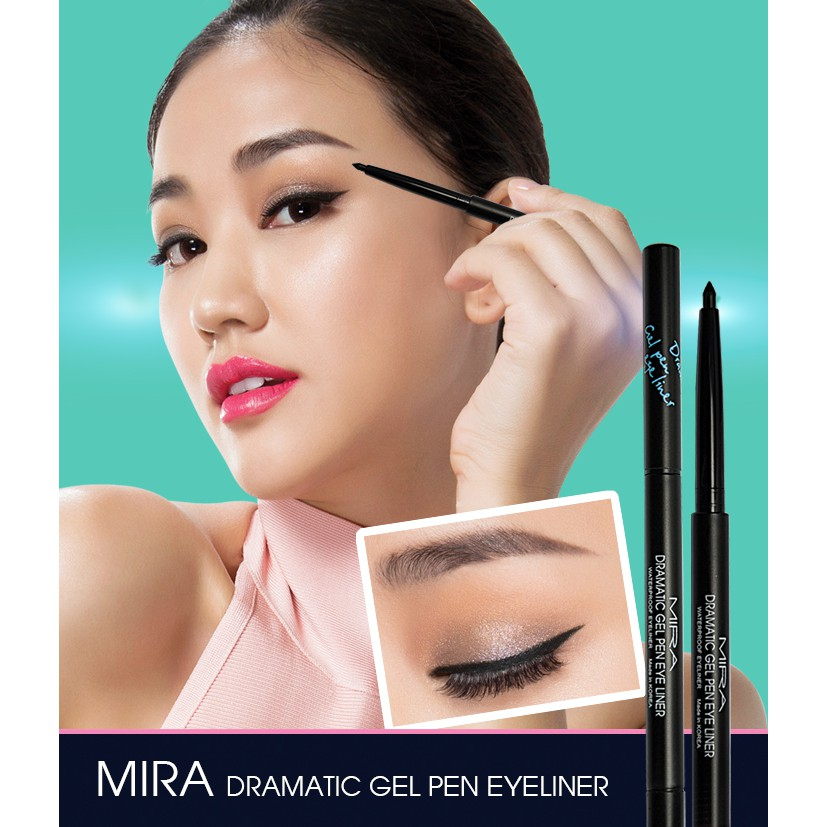 Gel kẻ mí mắt Mira Dramatic Gel Pen Eye Liner không lem không trôi cao cấp Hàn Quốc (Dạng chì vặn)