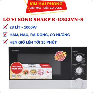 Lò vi sóng SHARP R-G302VN-S, lò 23 lít có nướng đa năng, gia dụng chính hãng