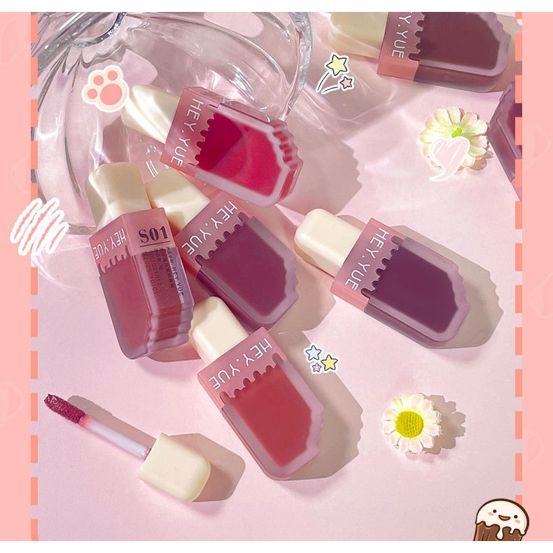Son Kem Lì HEY.YUE, Son Hình Que Kem Ice Cream Heyyue Lip Glaze C177, Cute Hottend, Bền Màu, Nội Địa Trung - Salmon Shop