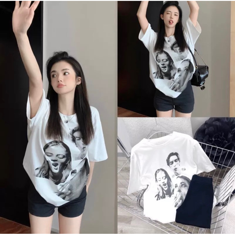 SET ÁO THUN QUẦN LEGGING NGỐ (KÈM VIDEO HÌNH THẬT)