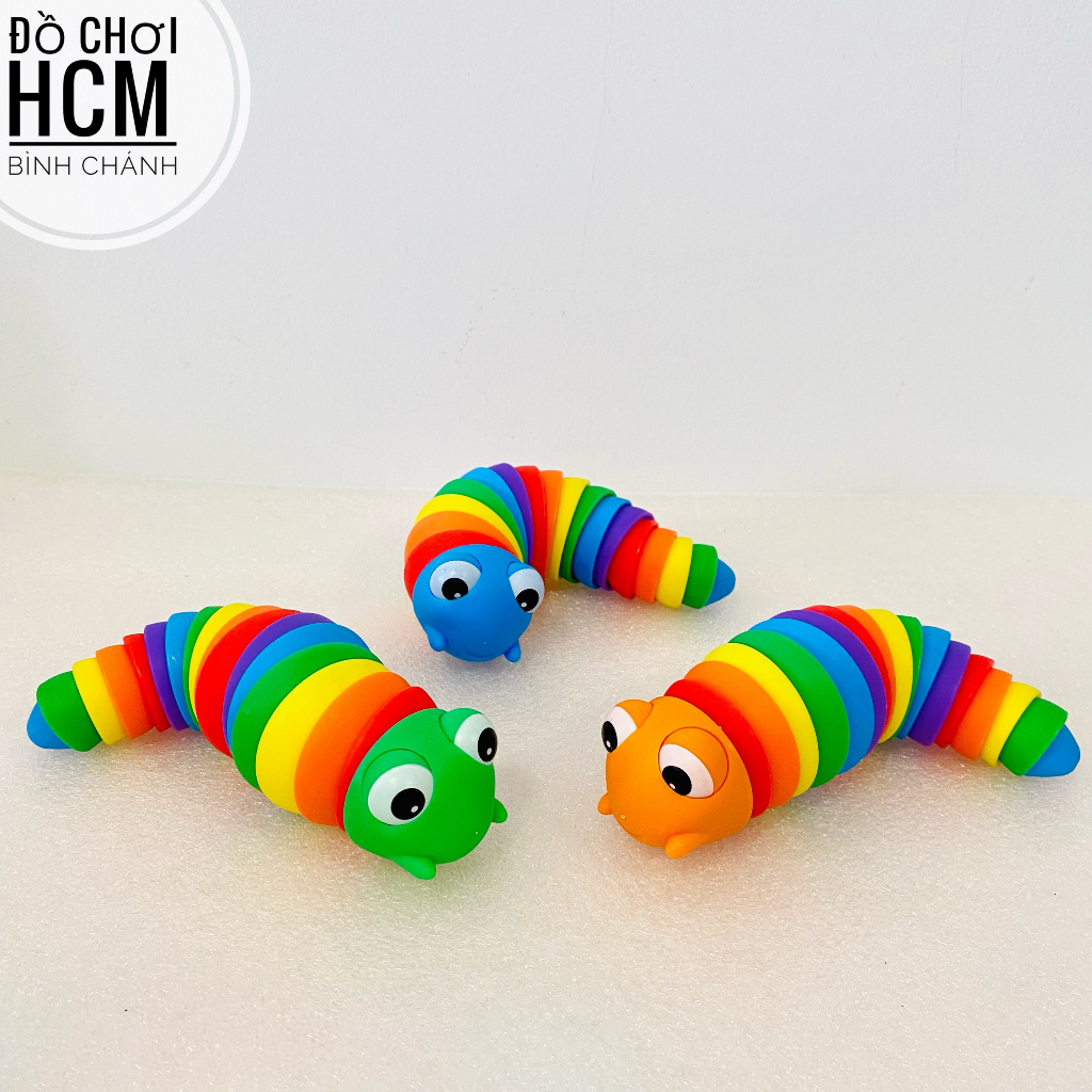 Đồ chơi trẻ em con sâu màu vui nhộn, giúp giảm căng thẳng, giảm stress, con sâu đồ chơi, ốc sên cầu vòng