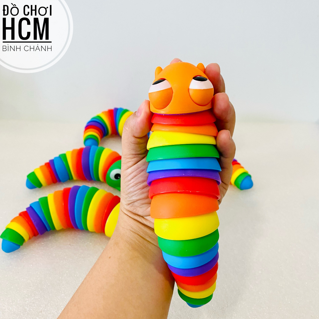 Đồ chơi trẻ em con sâu màu vui nhộn, giúp giảm căng thẳng, giảm stress, con sâu đồ chơi, ốc sên cầu vòng