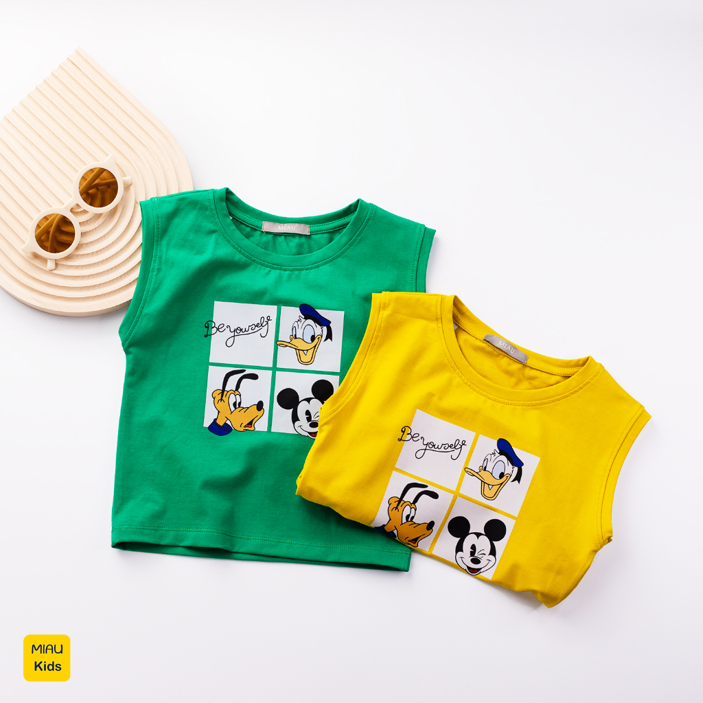 Áo Ba Lỗ Bé Trai Quần Áo Trẻ Em MIAUKIDS In Hình Nhân Vật Hoạt Hình Disney Cotton Co Giãn Thấm Hút Mặc Hè Thoáng Mát