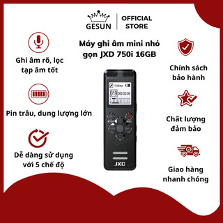 Máy ghi âm mini nhỏ gọn JXD 750i 16GB lọc tạp âm, máy thu âm mini chuyên nghiệp pin trâu liên tục 72h, Bảo hành 12 tháng
