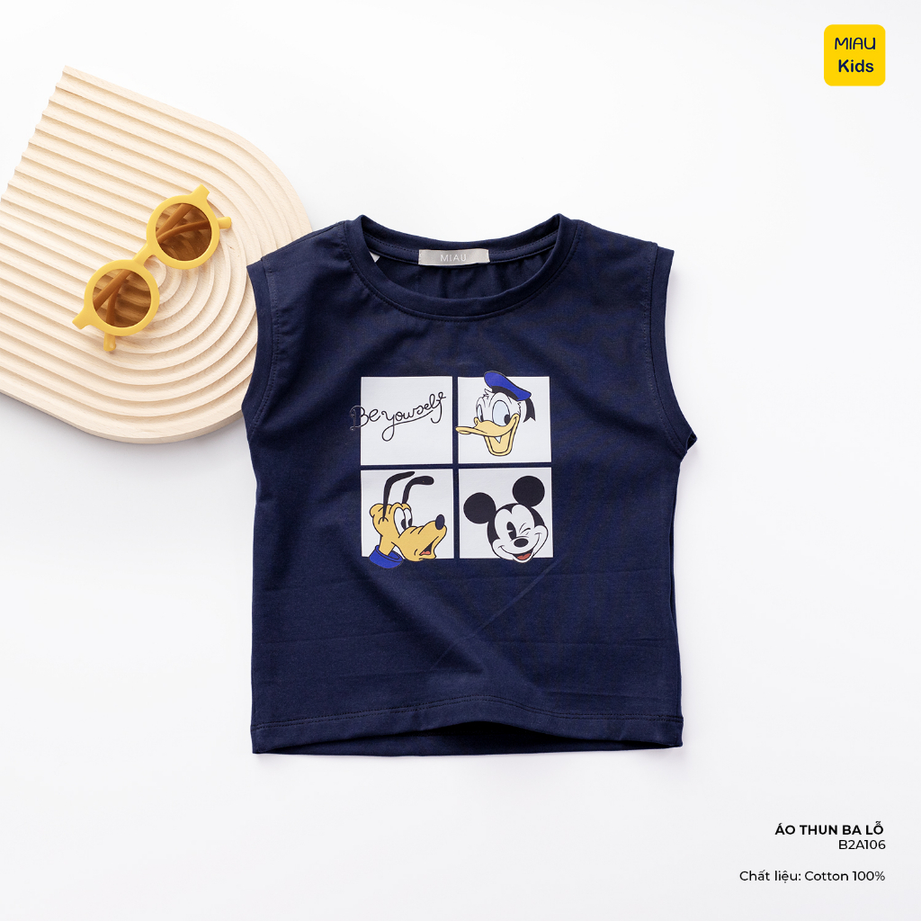 Áo Ba Lỗ Bé Trai Quần Áo Trẻ Em MIAUKIDS In Hình Nhân Vật Hoạt Hình Disney Cotton Co Giãn Thấm Hút Mặc Hè Thoáng Mát