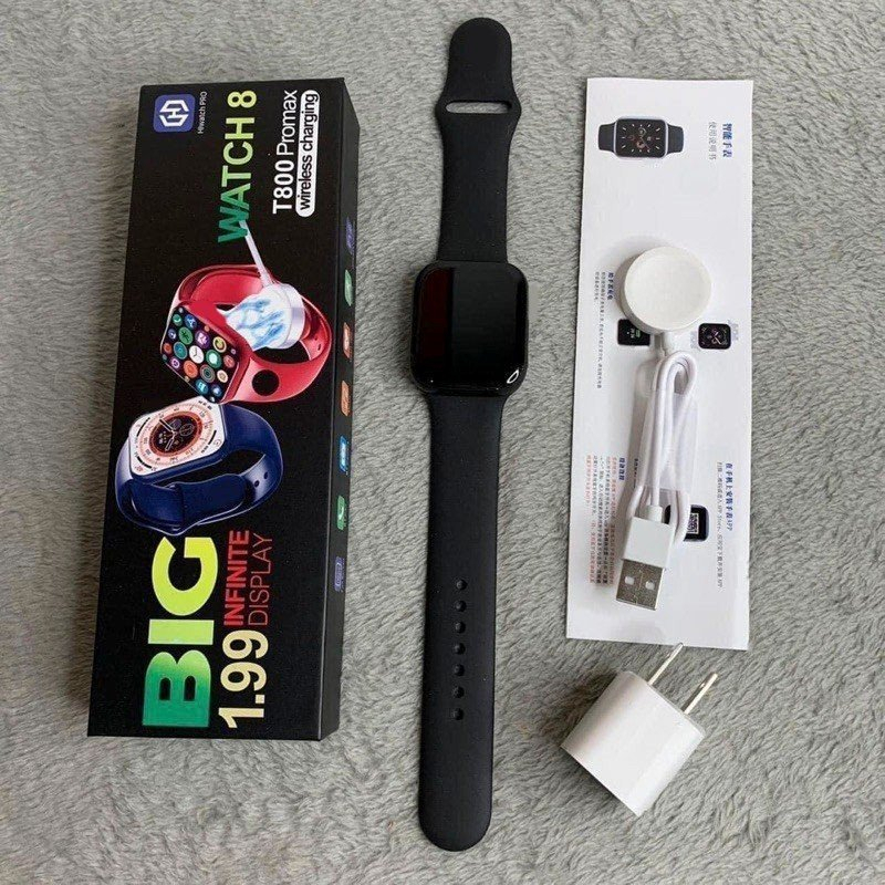 Đồng Hồ Thông Minh Thế Hệ Mới T800 Promax Chống Nước Nghe Gọi Kết Nối Điện Thoại Nhận Thông Báo. Bản Mới Nhất 2023 có BH