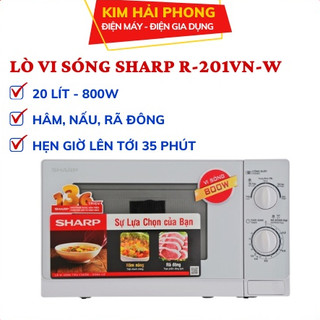 Lò vi sóng cao cấp SHARP R-201VN-W 20 lít, 3 chức năng tiện dụng gia dụng chính hãng