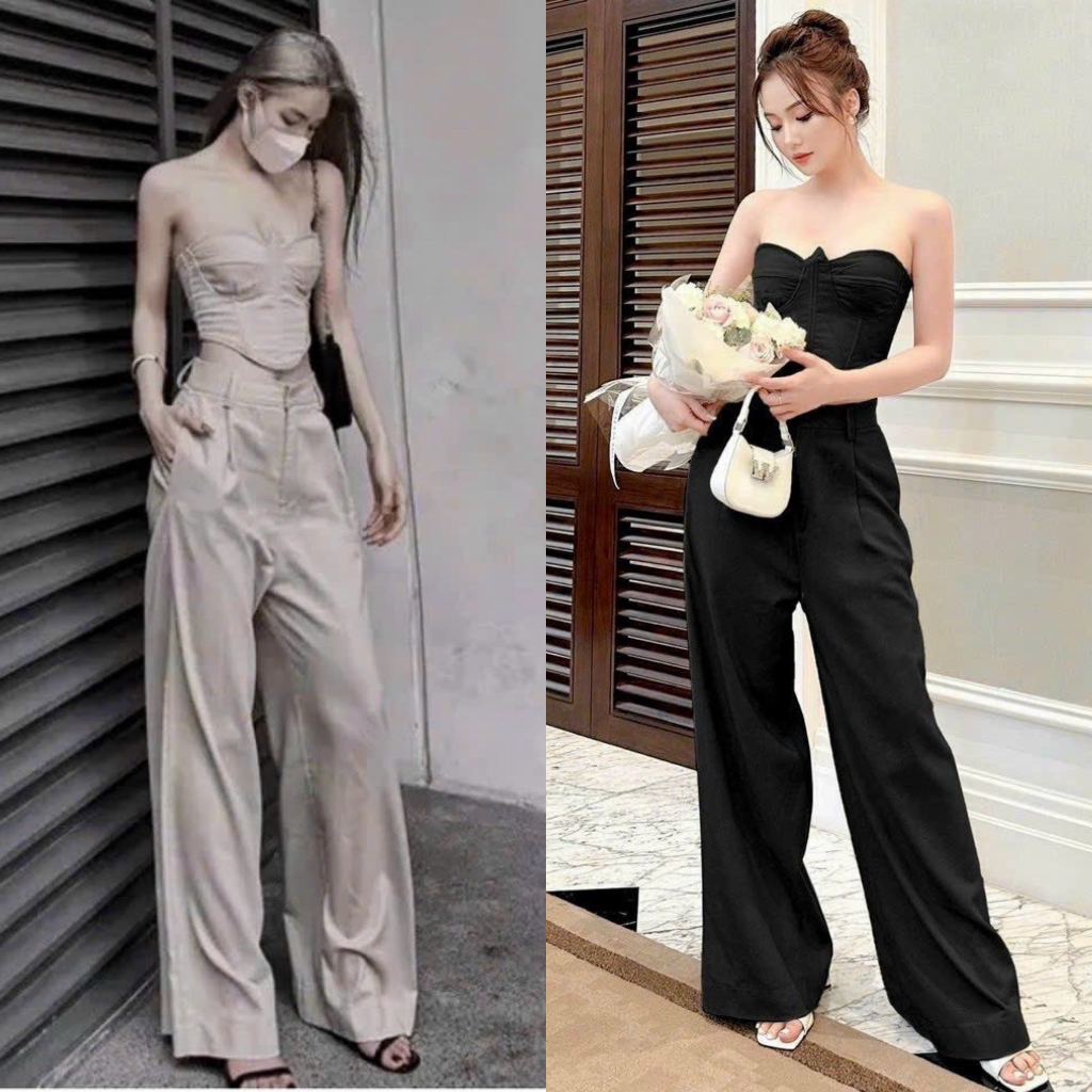 SET ÁO ỐNG CROPTOP KÈM QUẦN ỐNG RỘNG
