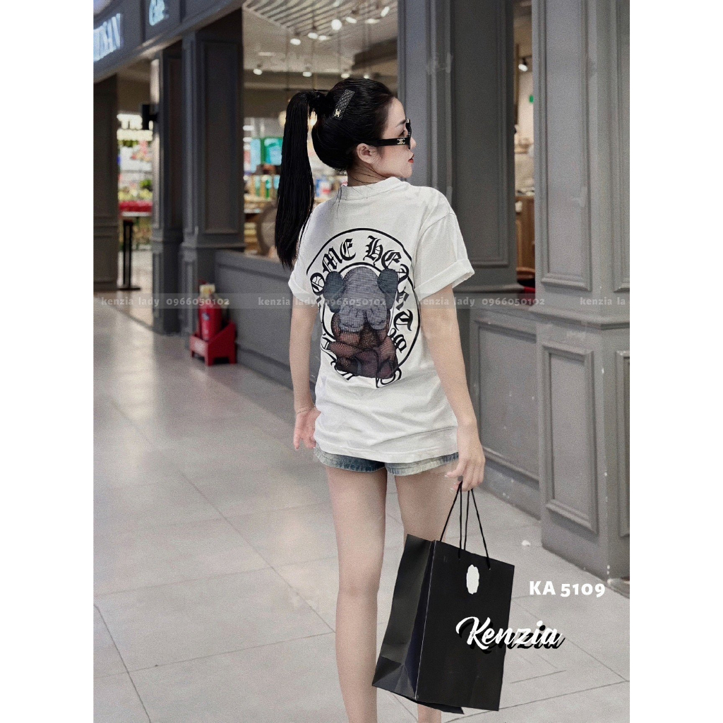 Áo Thun Nữ siêu cấp Form chuẩn Kenzia Lady- Áo Phông Cổ Tròn Tay Ngắn  Basic Cotton 100%  - KA5109