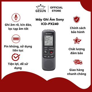 Máy Ghi Âm Sony ICD-PX 470 , Máy Thu Âm Chuyên Nghiệp Nhỏ Gọn Lọc Âm Giảm Tiếng Ồn Tốt Pin AAA Tiện Dụng - BH 12 Tháng