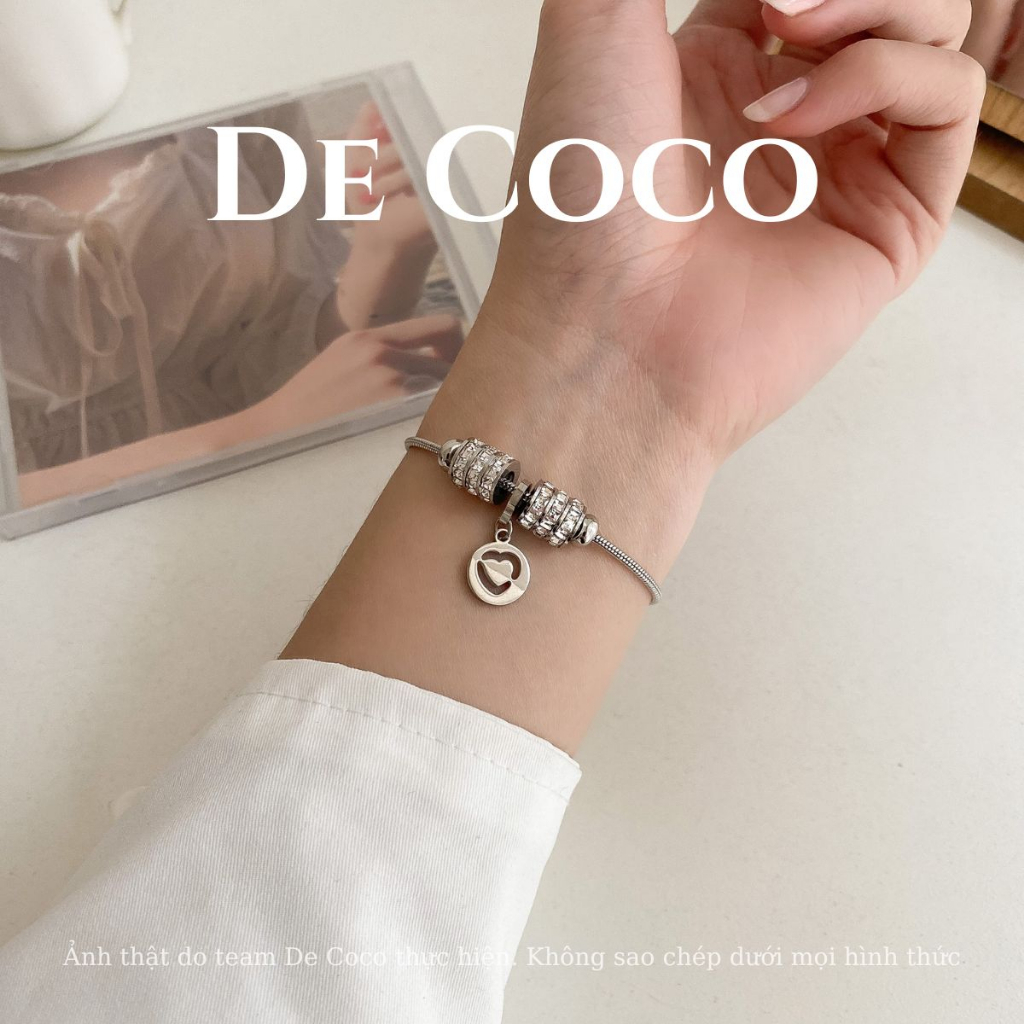 Vòng tay nữ DECOCO ACC Falling Heart trái tim rơi lấp lánh