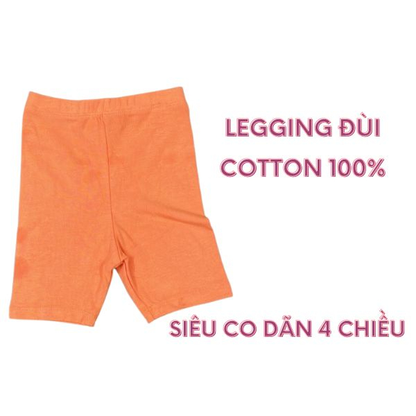 Quần Legging Đùi Cho Bé Vải Cotton Siêu Co Dãn 4 Chiều