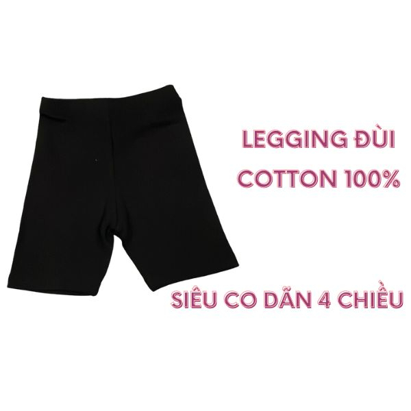Quần Legging Đùi Cho Bé Vải Cotton Siêu Co Dãn 4 Chiều