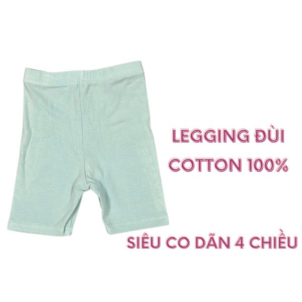 Quần Legging Đùi Cho Bé Vải Cotton Siêu Co Dãn 4 Chiều