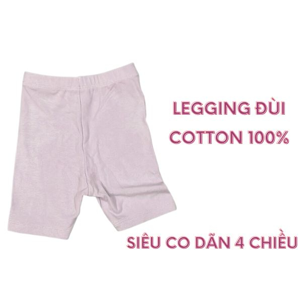 Quần Legging Đùi Cho Bé Vải Cotton Siêu Co Dãn 4 Chiều