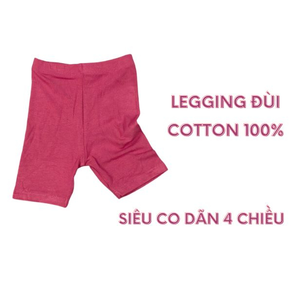 Quần Legging Đùi Cho Bé Vải Cotton Siêu Co Dãn 4 Chiều
