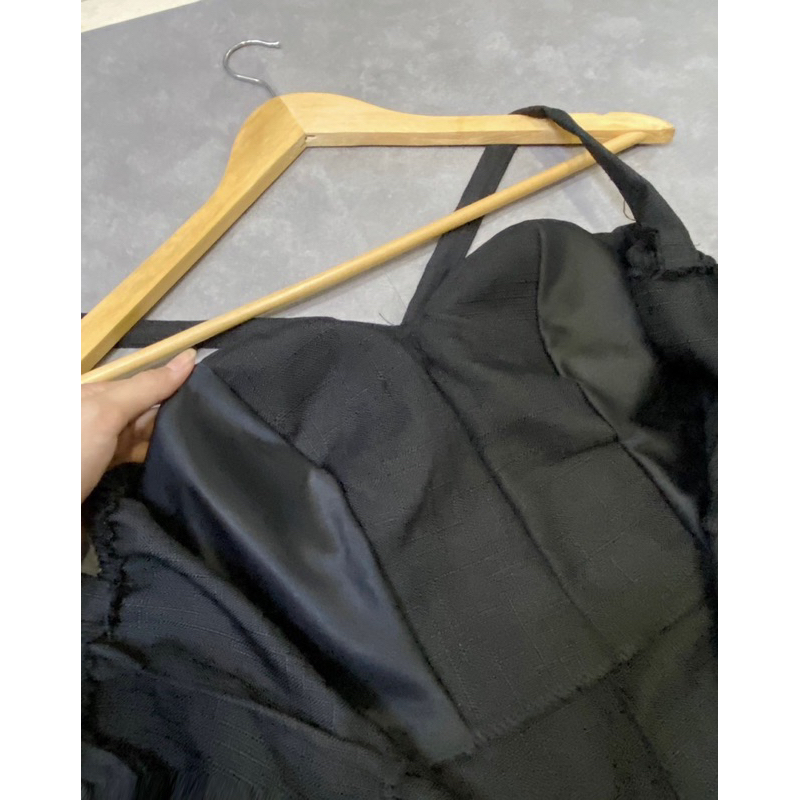 Đầm thiết kế yếm xoè nơ ngực - CarotShop