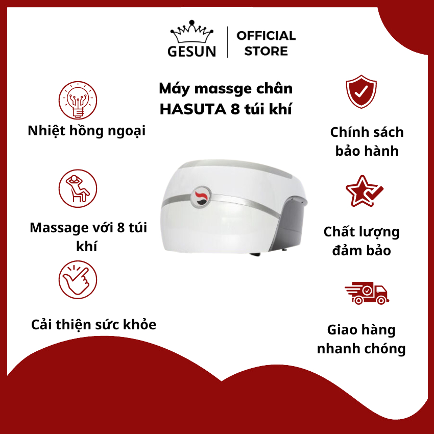 Máy massage chân Hasuta Hmf 260 hàng cao cấp, mát xa chân, xoa bóp chân ngay tại nhà,giúp thư giãn thoải mái BH 24 tháng