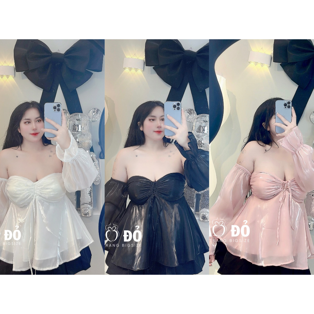 ÁO KIỂU BIGSIZE PHỐI LƯỚI BÓNG A191 (TÁO ĐỎ BIGSIZE 55-90KG) 🍎🍎🍎