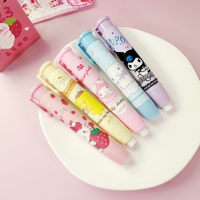 Gôm bấm tẩy bấm in hình hoạt hình sanrio dễ thương