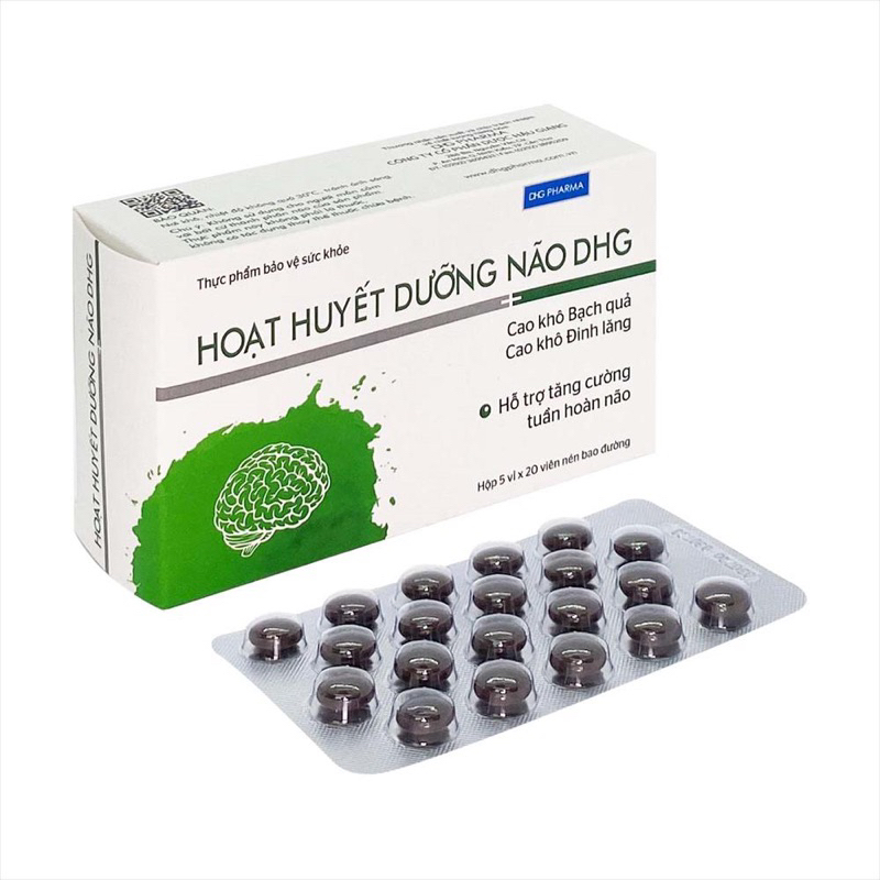 Hoạt Huyết Dưỡng Não DHG. Hộp 100 viên.