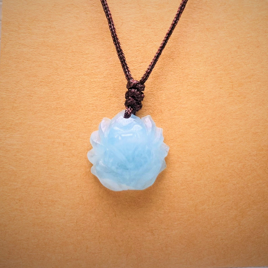 Mặt Hồ Ly đá Quamarine size Mặt Nhỏ