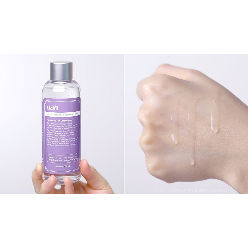 Nước hoa hồng Dear, Klairs Supple Preparation Unscented Toner 180ml Không Mùi | BigBuy360 - bigbuy360.vn