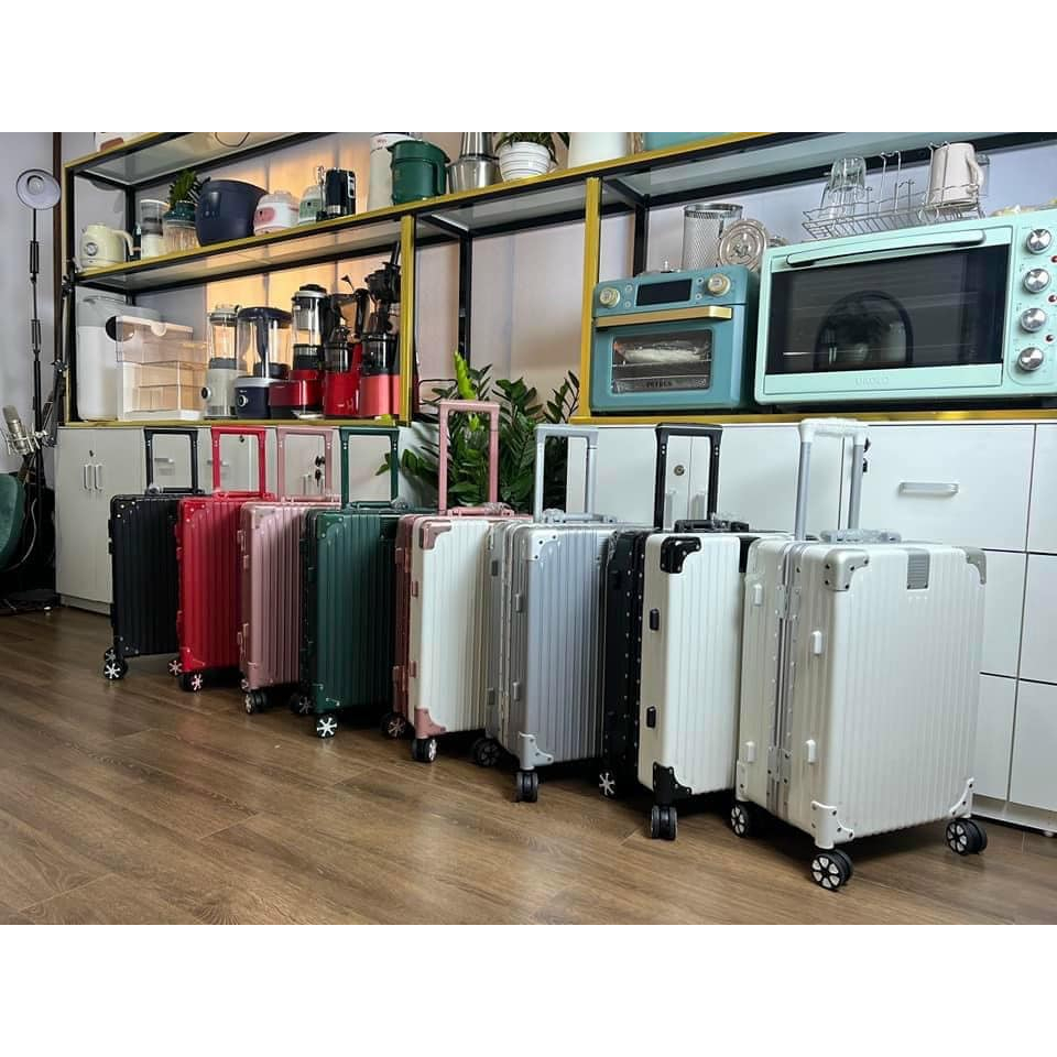 vali kéo du lịch khung nhôm khóa sập cao cấp chống trầy xước chống va đập mạnh {bảo hành phụ kiện 5 năm}