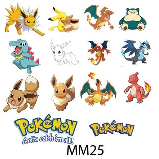 Hình ủi nhiệt, in áo. Hoạt hình Pokemon KBH16