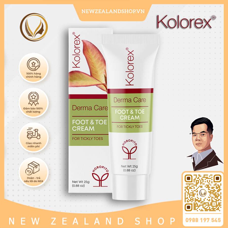 Kem Thoa Nấm Móng Tay, Móng Chân Nấm Candida Kolorex Foot & Toe Care Cream 25gr