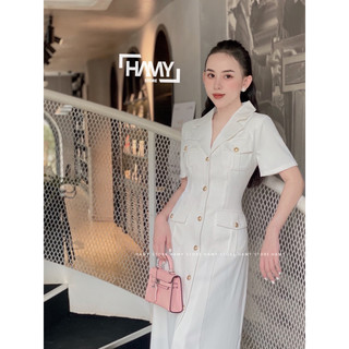 Đầm Vest Nút Vàng