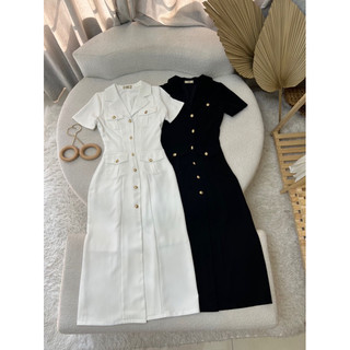 Đầm Vest Nút Vàng