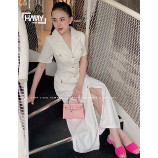 Đầm Vest Nút Vàng