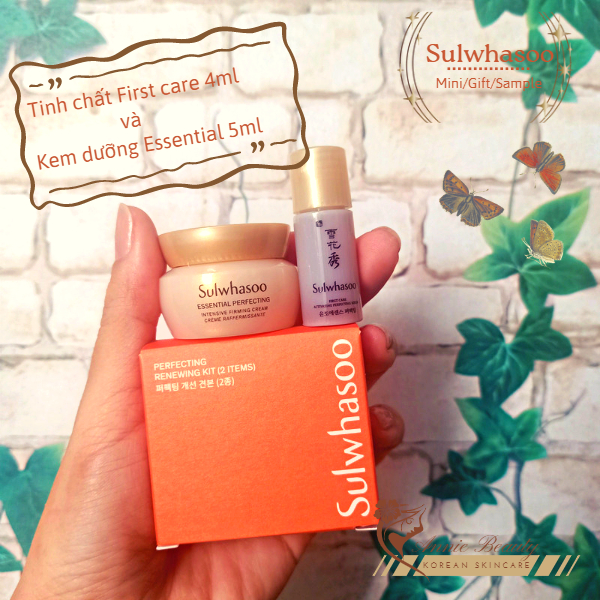 Bộ dưỡng nâng cơ, săn chắc da chuyên sâu 2sp Sulwhasoo Perfecting Renewing Kit giúp da căng mọng, mịn màng