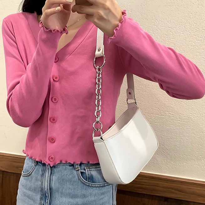 Túi xách nữ đeo chéo đeo vai nữ Ceelyn dây phối xích có khoá kéo phong cách Hàn Quốc size 20 DV107