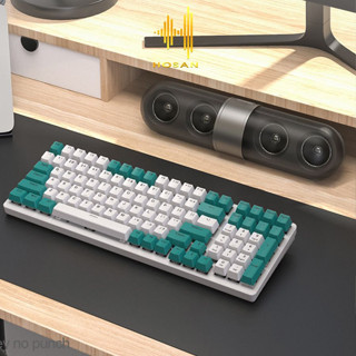 Bàn phím cơ HOSAN ziyoulang K6 cao cấp 100 phím trục cơ kết nối bluetooth và USB, tuổi thọ 50 triệu lần bấm
