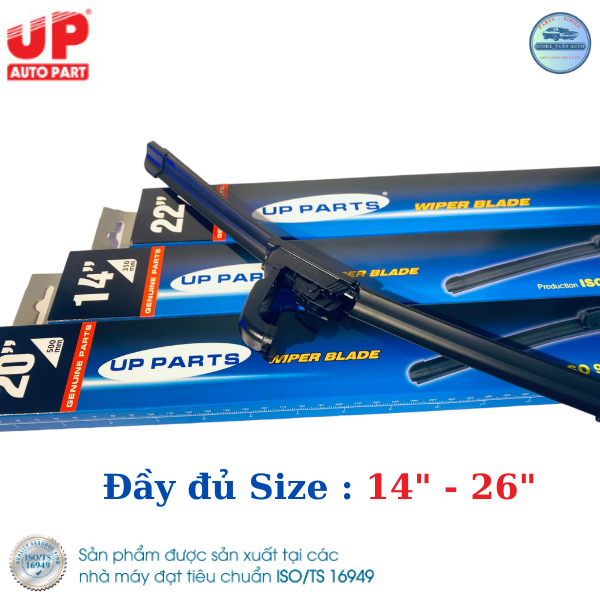 Gạt mưa ô tô VINFAST Fadil, VFe34 Xương mềm Silicone UP PARTS CHÍNH HÃNG