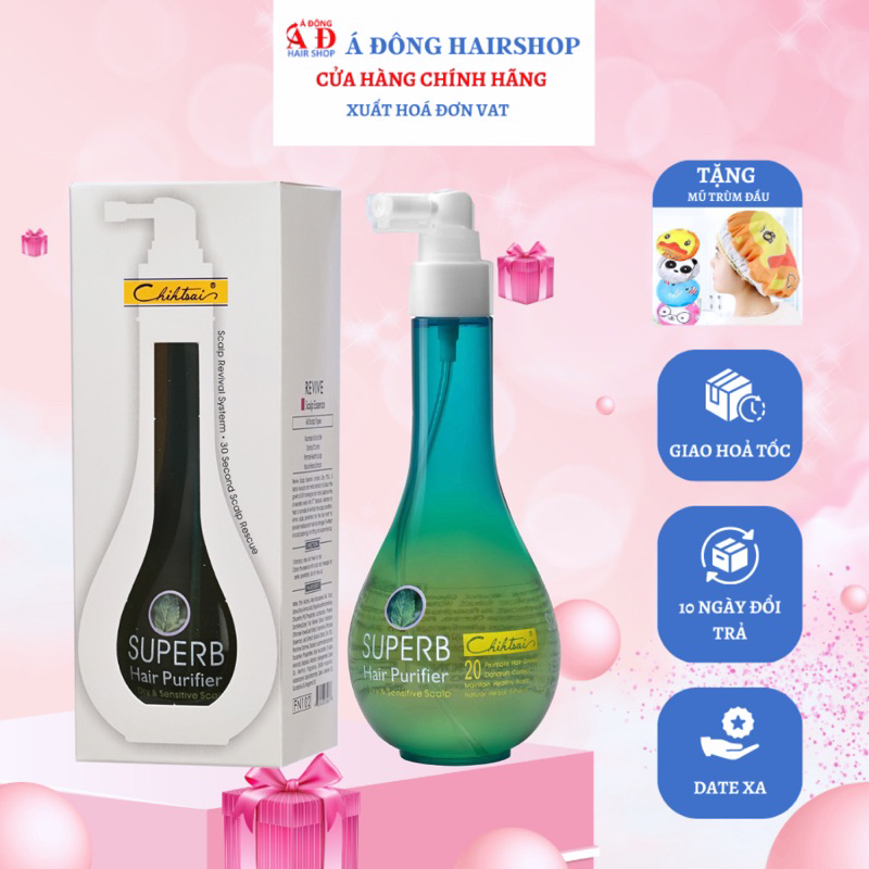Tinh dầu hỗ trợ trị gàu, làm mát dịu da đầu Chihtsai No.20 Superb Hair Purifier 250ml