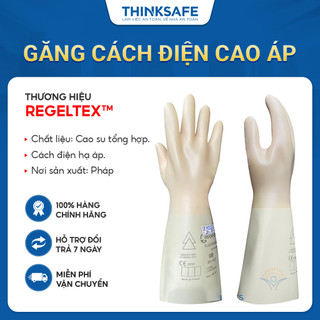Găng tay cách điện hạ áp Regeltex, bao tay cách điện hạ áp 500v, đảm bảo an toàn, có giấy kiểm định từ đôi, nhập khẩu