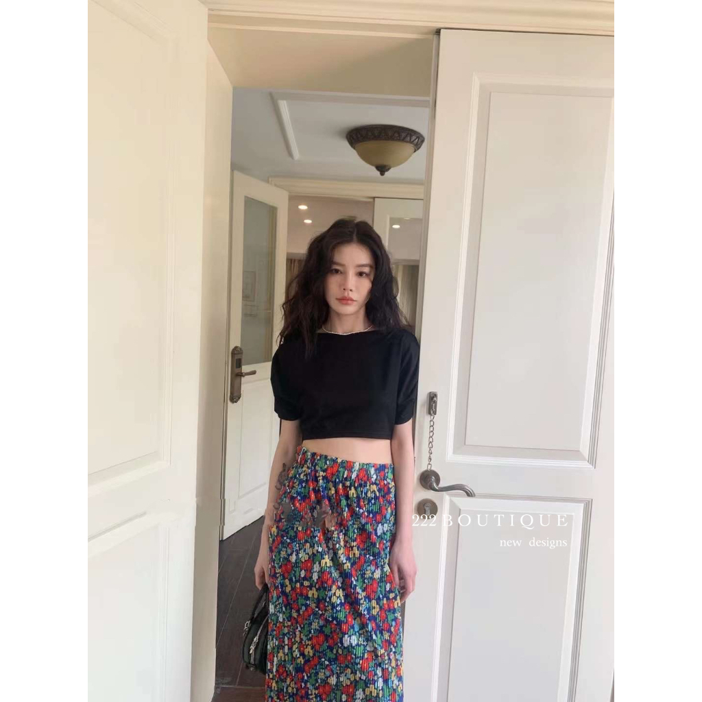 Chân váy hoa dập li X 63462