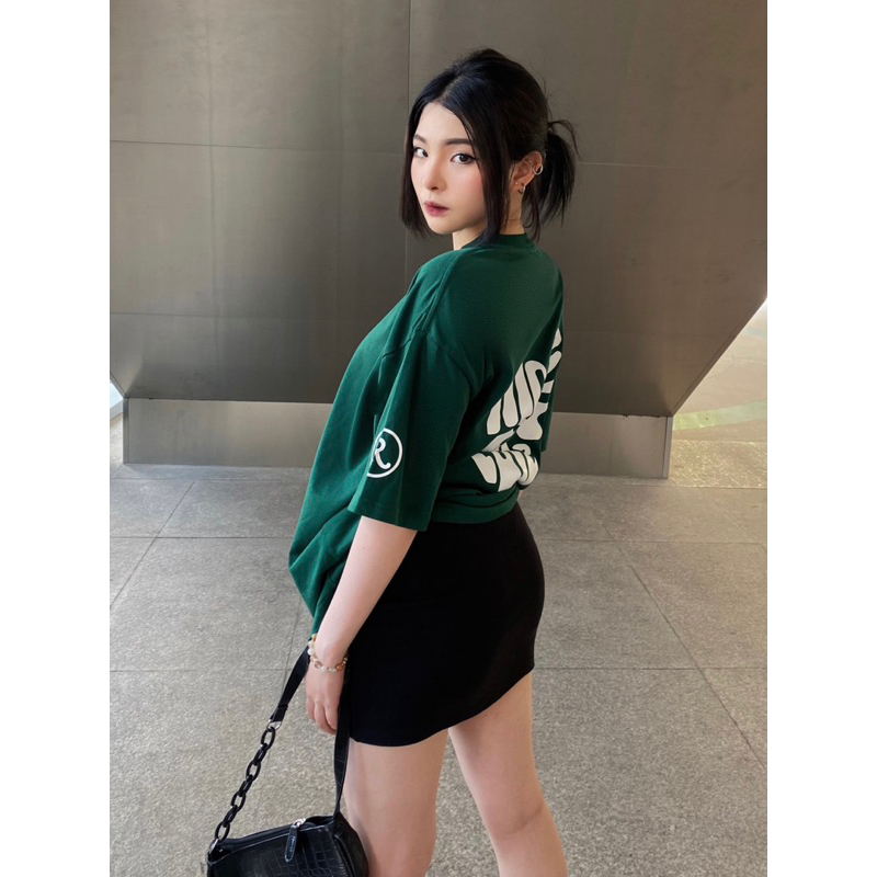 REUNION Áo Thun Oversize Green SLC