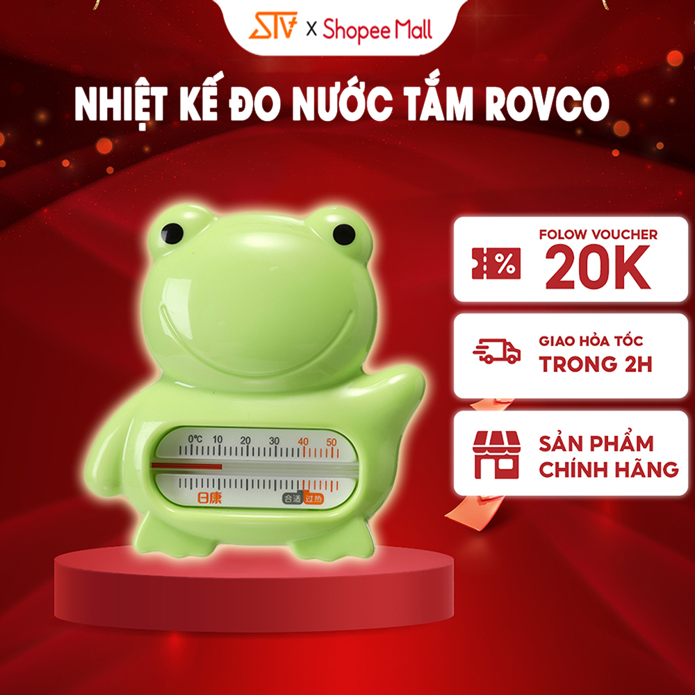 Nhiệt Kế Đo Nước Tắm ROVCO RK-3741 Hình Ếch Xanh Ngộ Nghĩnh Cho Bé