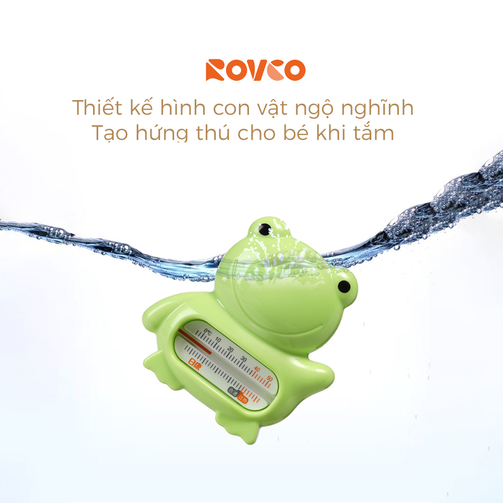 Nhiệt Kế Đo Nước Tắm ROVCO RK-3741 Hình Ếch Xanh Ngộ Nghĩnh Cho Bé