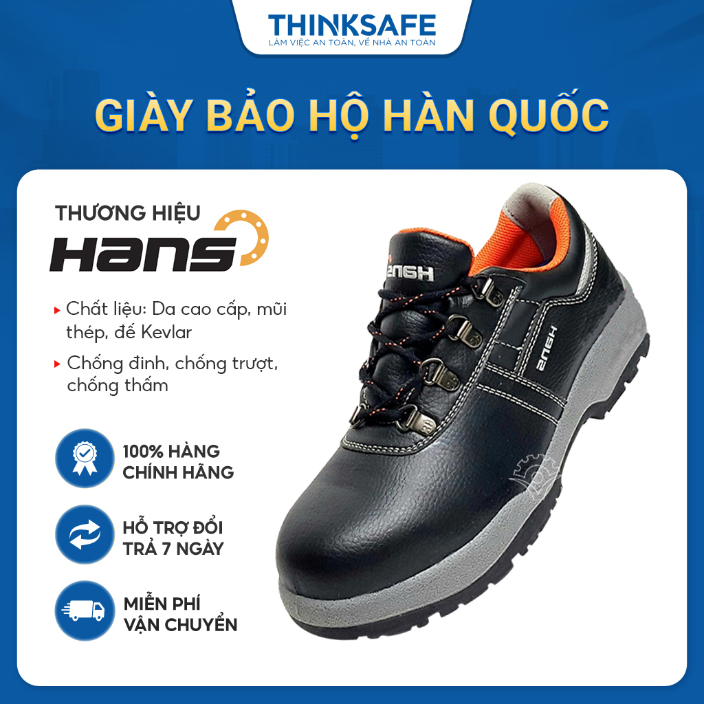 Giày bảo hộ Hàn Quốc Hans HS60 chống đinh, mũi sắt, dáng thể thao cao cấp - THINKSAFE