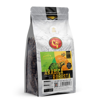 Cà Phê Mix Robusta và Arabica Rang Mộc 100% - Con Chồn Vàng - Túi 500Gr (Mẫu Bao Bì Mới)