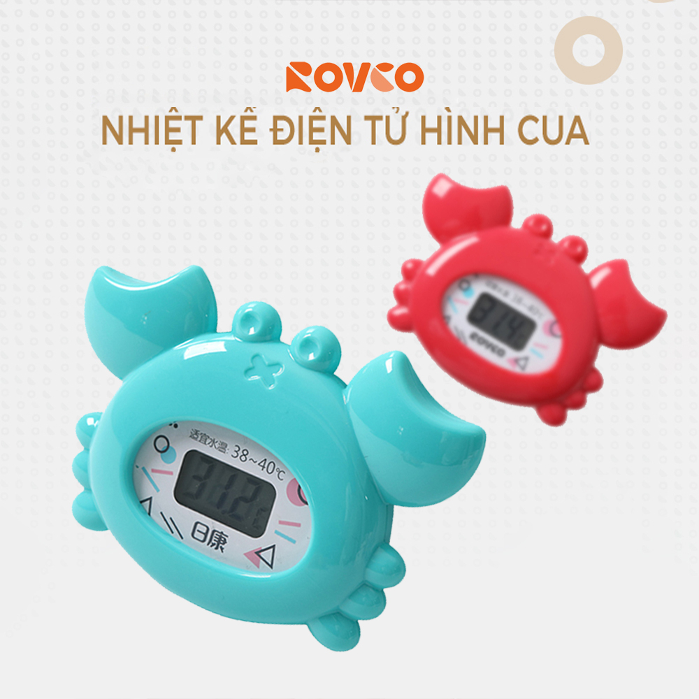 Nhiệt Kế Điện Tử ROVCO RK-X1022 Hình Cua Đo Nước Tắm Cho Bé Cho Bé