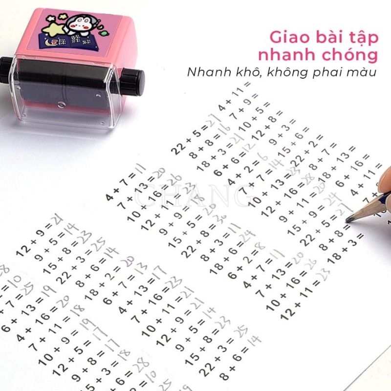 Máy Tạo Phép Tính Cộng Trừ Nhân Chia mini đơn giản ngẫu nhiên cho bé - Con lăn phép toán -