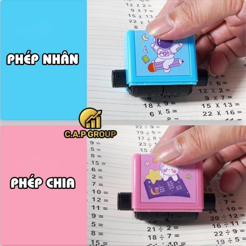 Máy Tạo Phép Tính Cộng Trừ Nhân Chia mini đơn giản ngẫu nhiên cho bé - Con lăn phép toán -