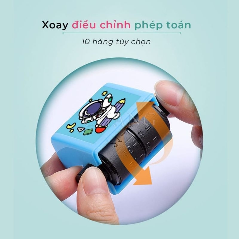 Máy Tạo Phép Tính Cộng Trừ Nhân Chia mini đơn giản ngẫu nhiên cho bé - Con lăn phép toán -